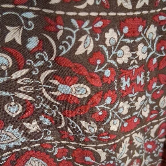 Anthropologie One September Bohemian Red Patterned Women's Top Size Medium - Picture 4 of 11